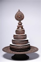 Republican Chinese Bronze Mandala with Eight Magic