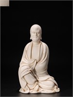 Chinese Blanc De Porcelain Damo Statue