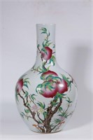 Chinese Famille Rose Porcelain Tianqiu Vase