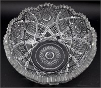 Vintage Heavy Cut Crystal Centerpiece Bowl