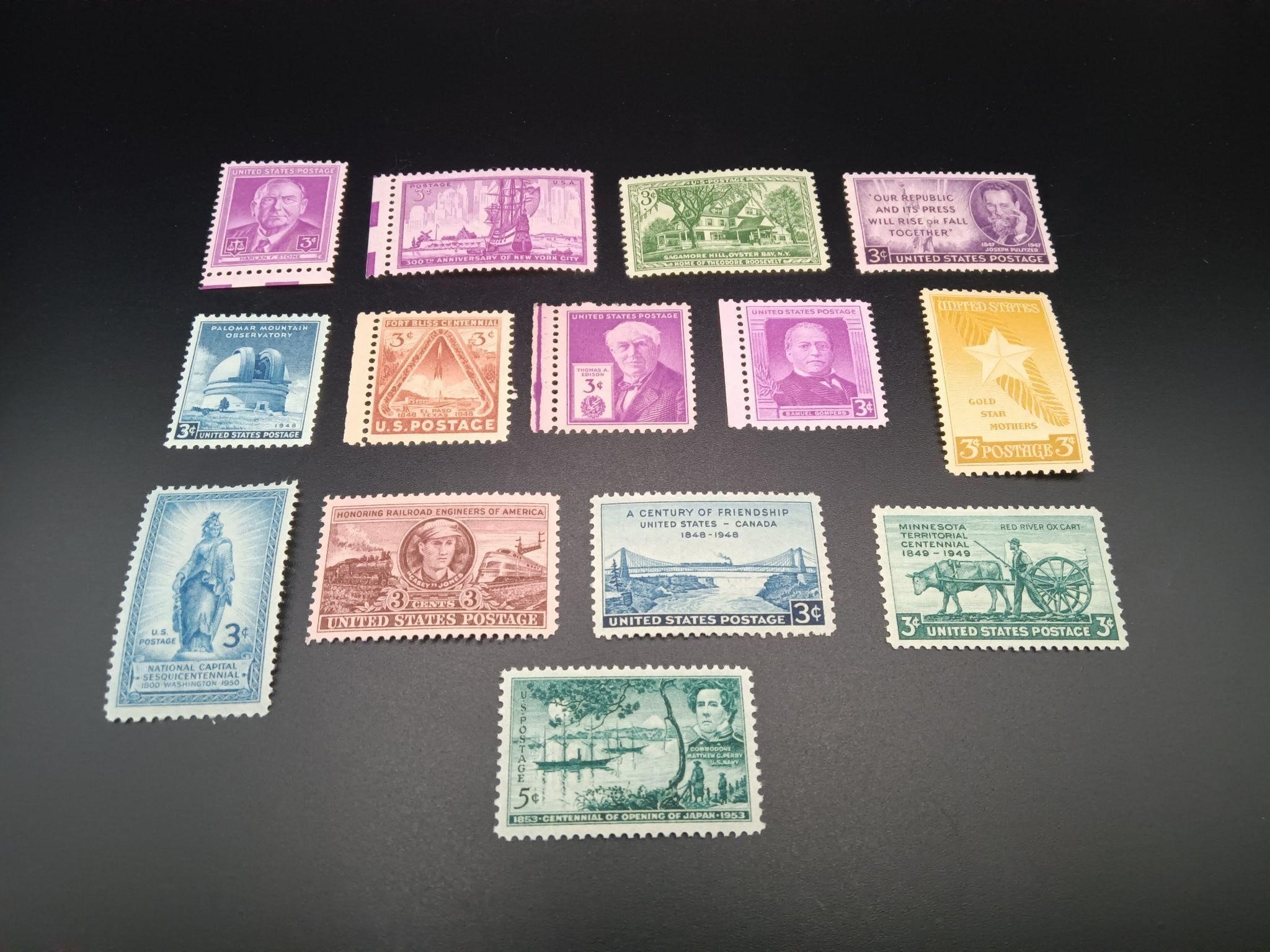 3 Cent Stamp Lot (x14) - Clean