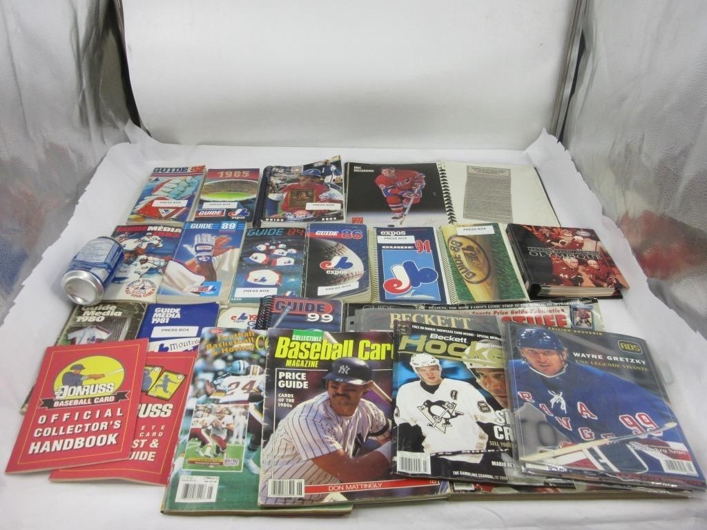 Plusieurs magazines et guide Sport, Hockey et