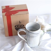 *Gray Marble Ceramic Coffee Mug Gift For Dad