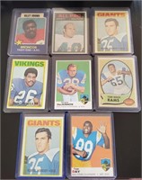 8 Football Rookie Cards 1960-70's