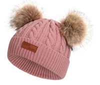Girls' Winter Hat and Scarf Set, Pink, 2-8Yrs