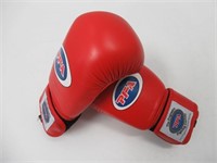 PFA Muay Thai Boxing Gloves & Knee pads-Red