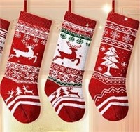 *18 Inch Knit Christmas Stockings-3PCS