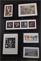 Set of 6 Picture Frames with Art