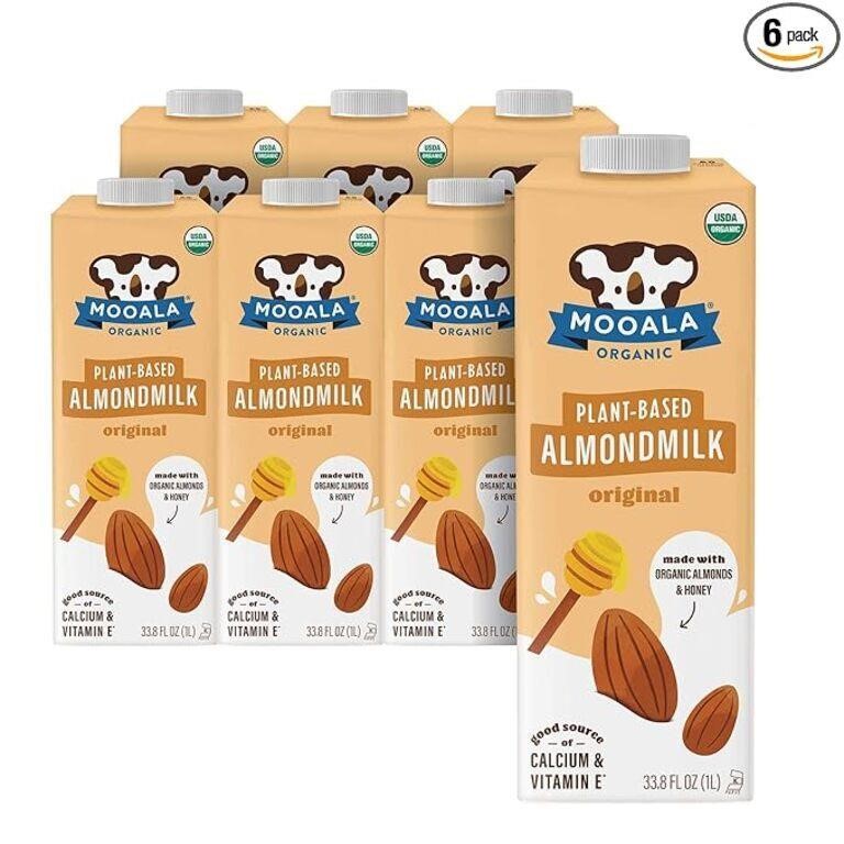 Mooala Organic Almond Milk, 6 Pacls of 33.8 fl oz