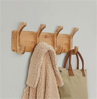 Wall Mount Wooden Coat rack with 4 Hooks
