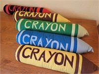 5 2-foot crayon plushies