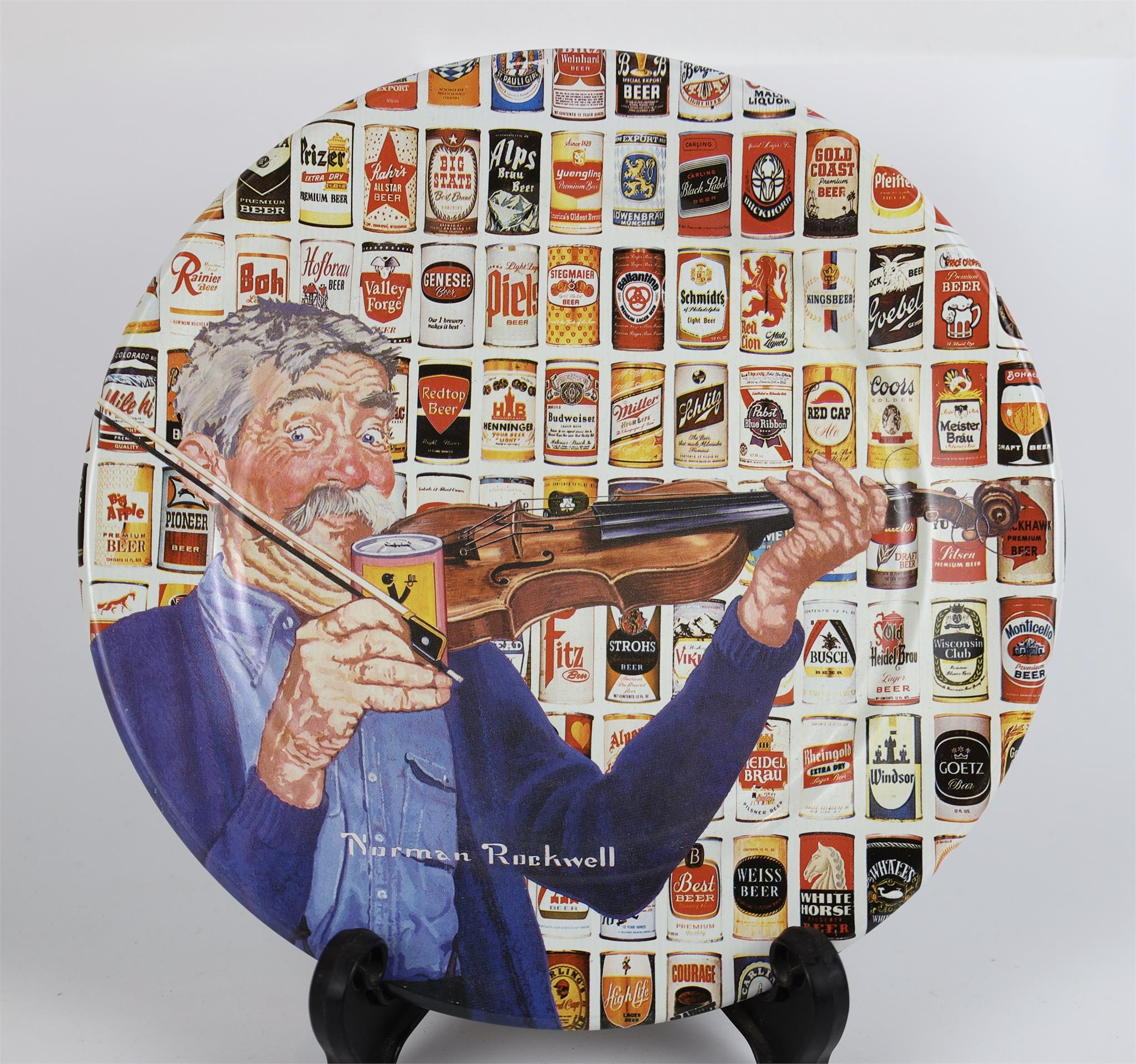 1985 "Fifty Years of Canned Beers" Norman Rockwell