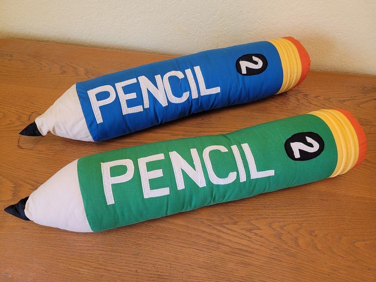 2 2-foot #2 pencil plushies