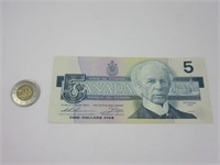 Billet 5$ Canada 1986