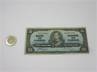 Billet 5$ Canada 1937