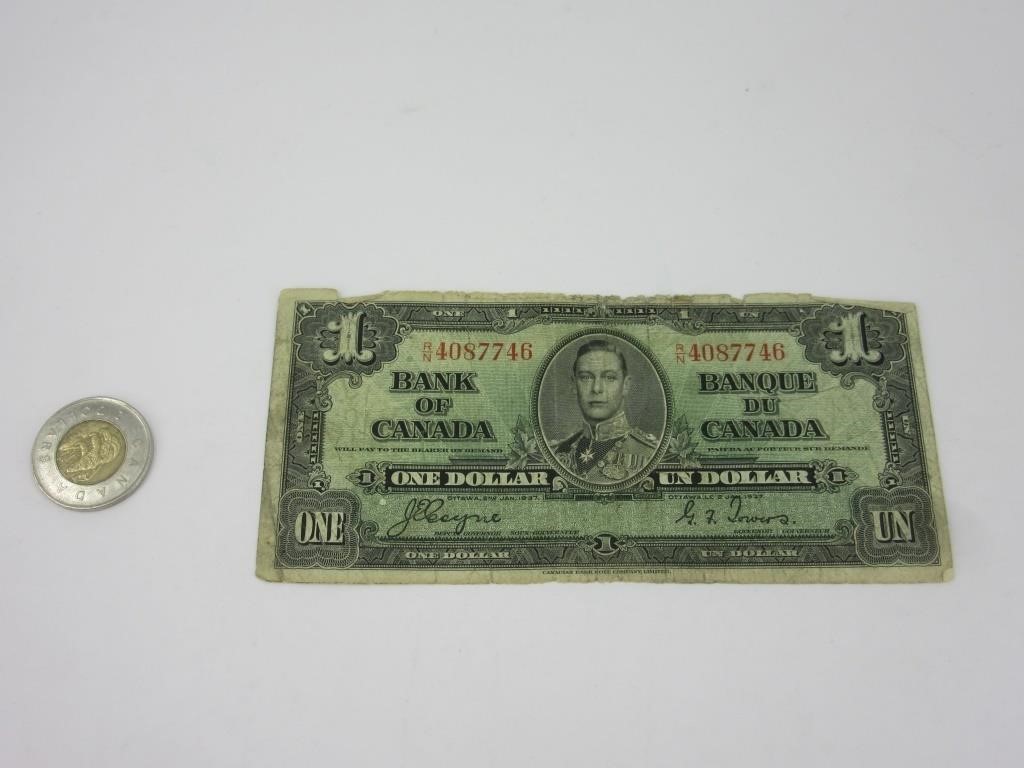 Billet 1$ Canada 1937