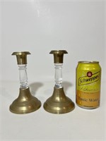 2 rare chandeliers vintage en laiton