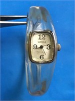 Vintage Watch-it Lady Oval Cuff Bangle