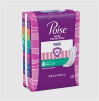 Poise Incontinence Pads -Light long, 48Ct