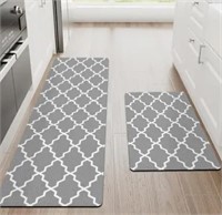 Cushioned Anti Fatigue Kitchen Rug Set of 2 Pieces