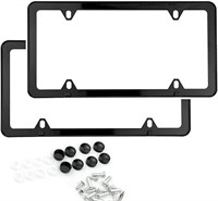 2 PCS Stainless Steel License Plate Frames