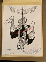 Signed Randy Emberlin 1994 Spider-Man Drawing