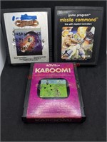 Journey Escape, Missile Command, KABOOM! Atari