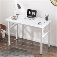 No Assembly Foldable Computer Desk-White, 31.5"
