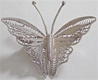 Antique Sterling Silver Butterfly Brooch/Pin