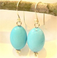 Beautiful Turquoise sterling silver earrings
