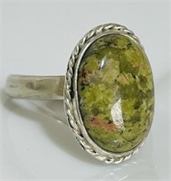 925 Sterling Silver Ring Jasper Handmade USA