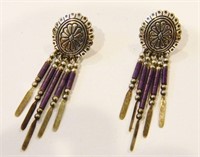 Q.T Quoc Lapis sterling silver earrings Navajo