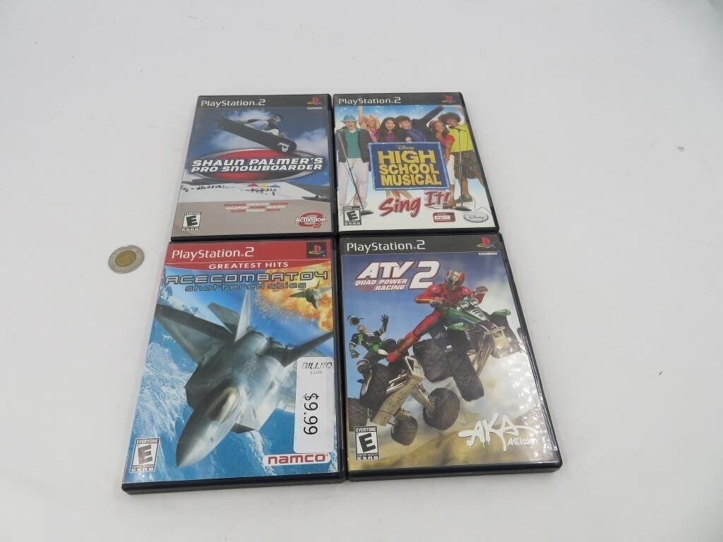 4 jeux pour Playstation 2 dont ATV 2