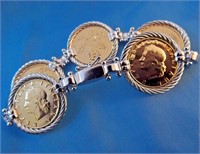 Solid 925 Sterling Silver Italy magnet bracelet