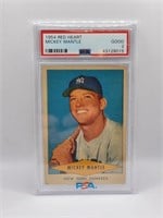 1954 MICKEY MANTLE RED HEART CARD. RARE