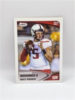 PATRICK MAHOMES ROOKIE CARD. 2017 DRAFT CARD IN