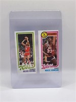 MAGIC JOHNSON AND JULIUS ERVING TOPPS ROOKIE