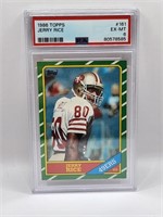 Jerry Rice Rookie Topps Card. Very clean EX-MT