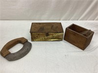 Vintage Chocolate box, Butter Mold, Cutter