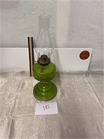 green style oil lamp