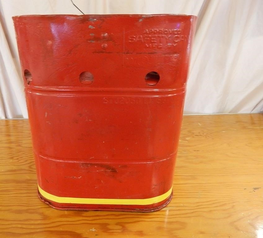 Vintage 5 Gallon Metal Safety Gas Can