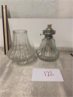 Oil lamp with cover