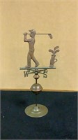 Copper and Brass Golfer Weather Vane