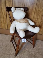 A bear and a chair