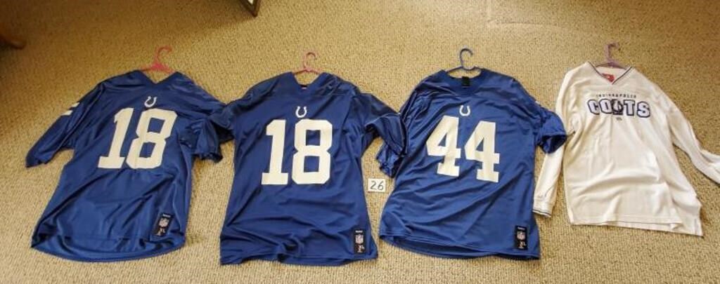 4 Colts Jerseys Peyton Manning and Dallas Clark