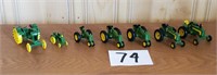7 John Deere tractors 1/64