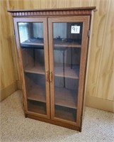 Fake wood display cabinet