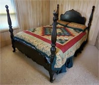 Vintage Full bed, quilt, and all