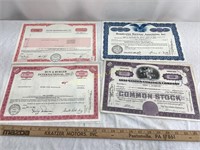 Stock Certificates (4)
