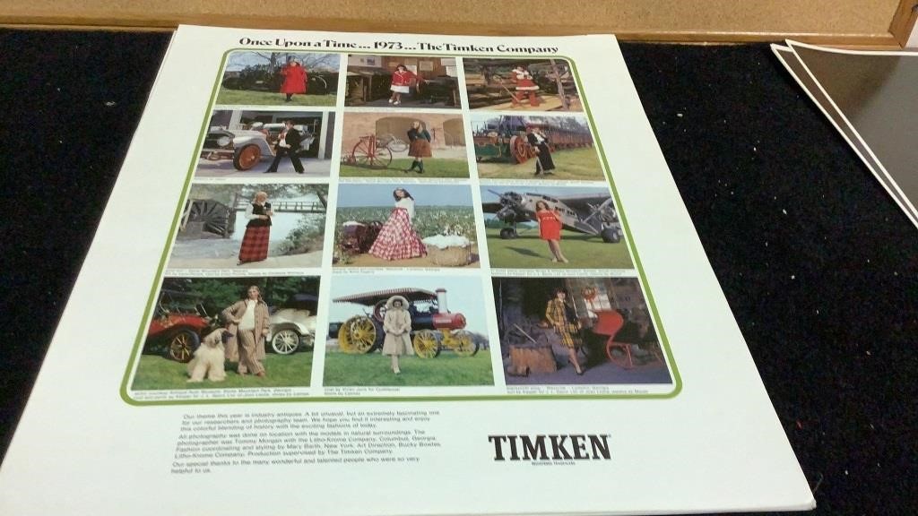 Vintage Calendar 1973 Fashion & Industry Antiques